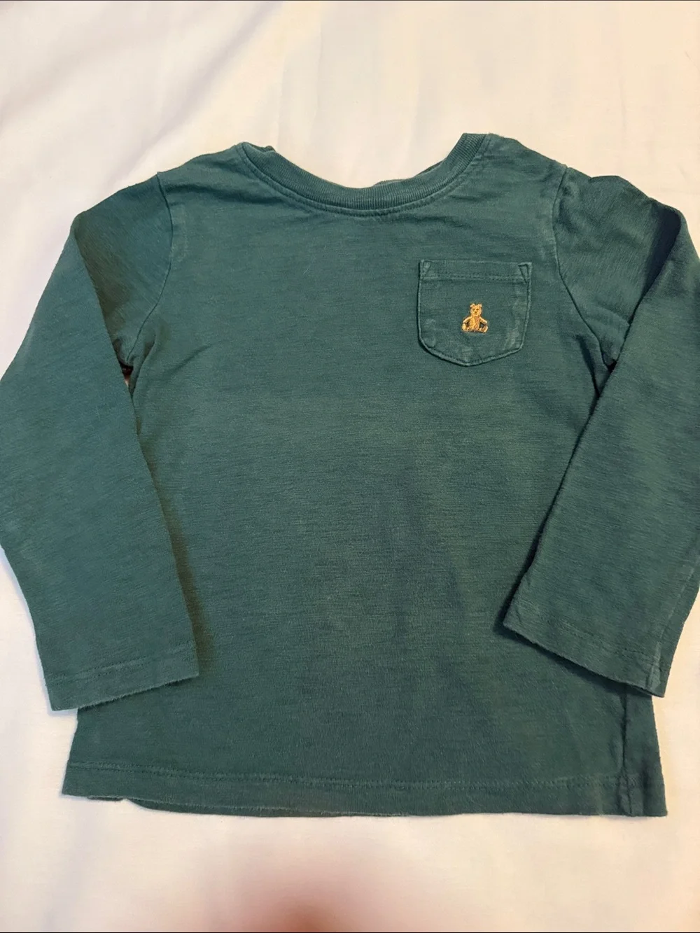 GAP Boys Long-Sleeve Pocket Tee in Deep Teal